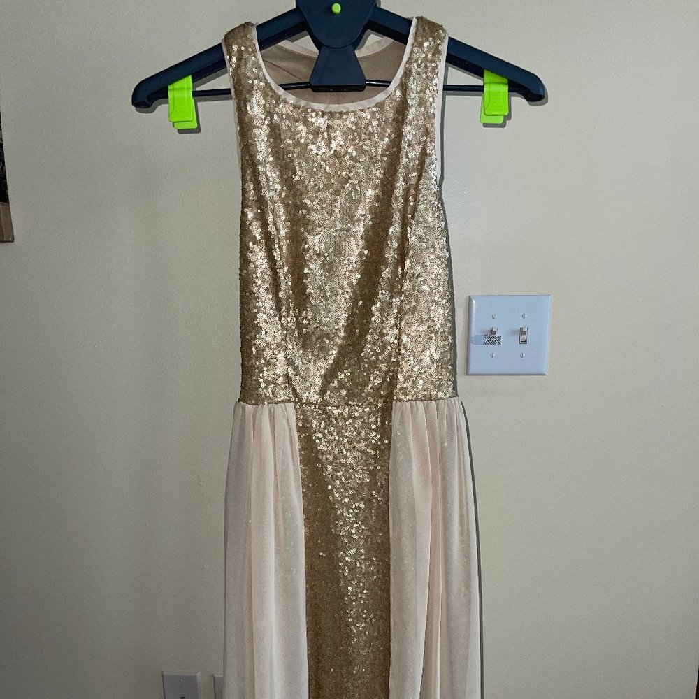Gold semi-formal dress